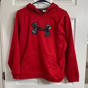Under Armour Crimson Hoodie with Black Logo